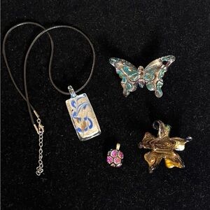 Lot of 4 Art Glass Pendants
